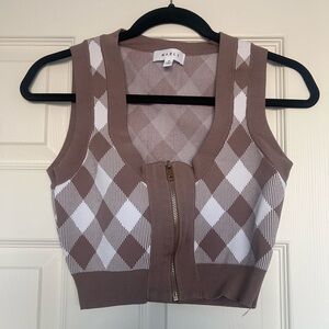 Mable plaid crop top